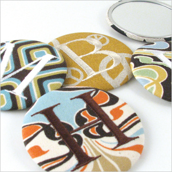 printed cotton purse mirrors